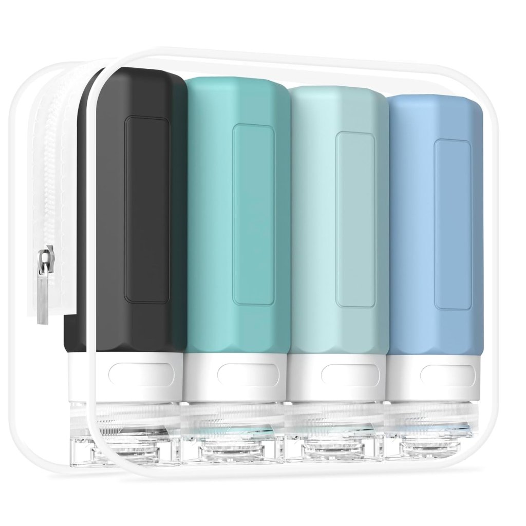 New Travel Bottles For Toiletries, Tsa Approved, 3oz Travel Size Container 5pc